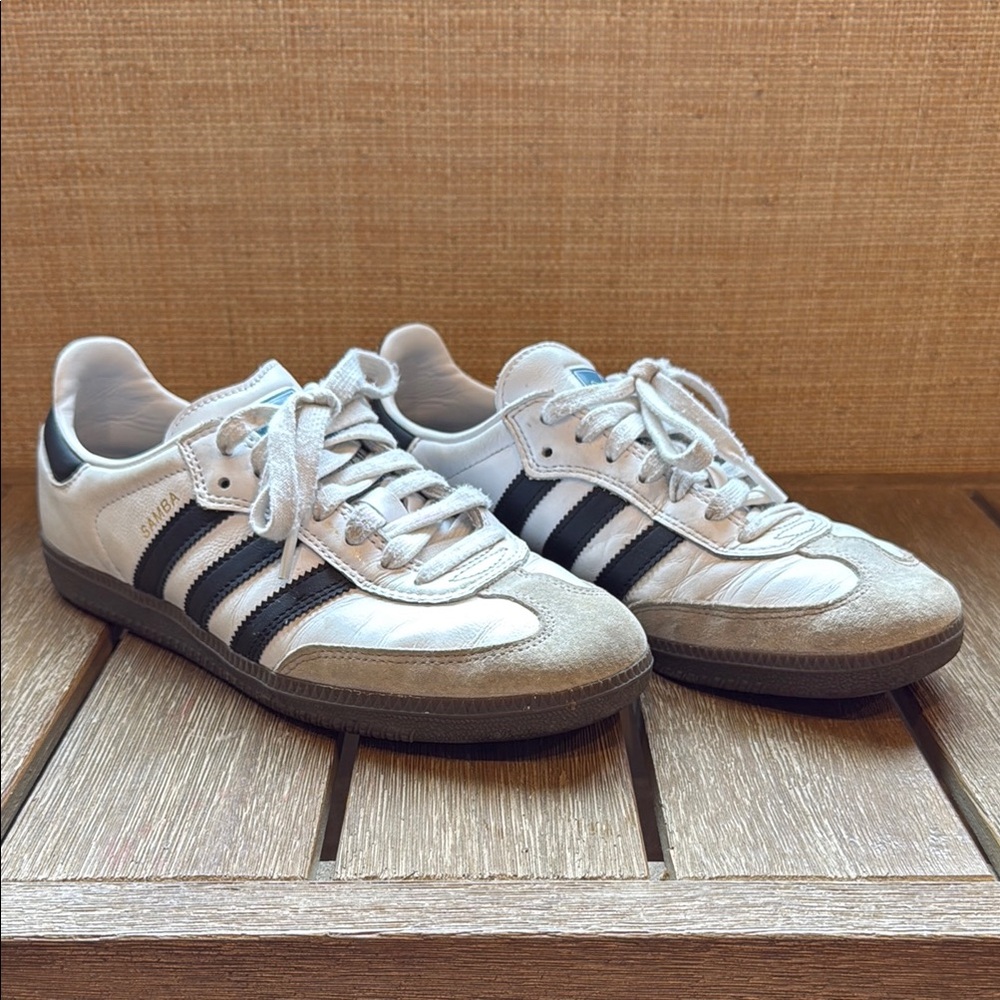 Adidas White and Black Sneakers with Classic Design